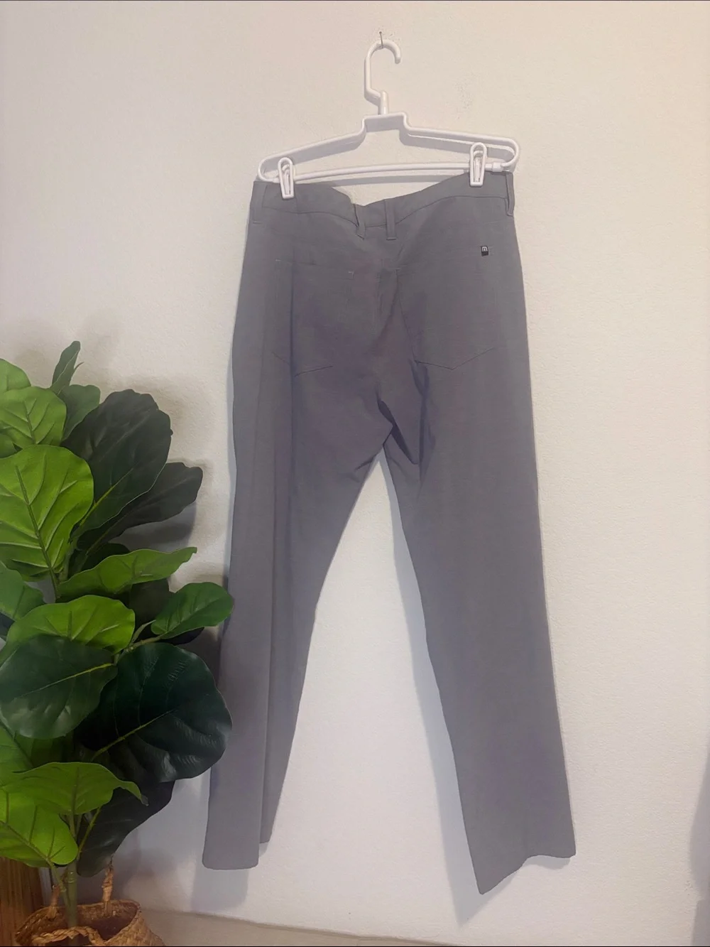 Travis Mathew Men's Light Gray Stretch Chinos